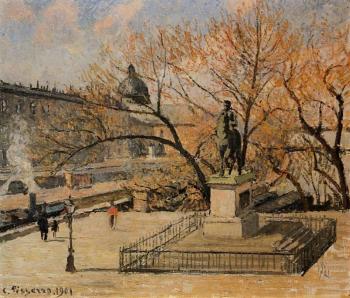 Camille Pissarro : Pont-Neuf, the Statue of Henri IV, Morning, Sun